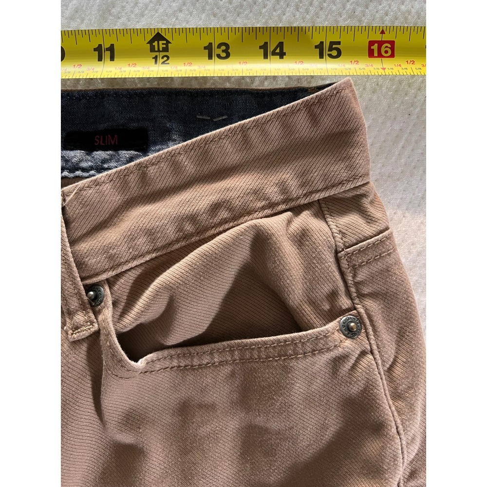 Vintage Genes 1891 Mens Slim Fit Tan Brown Stretch Denim Twill Pants 32x30m EUC - Picture 5 of 9